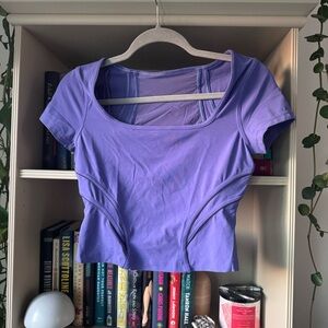 Lululemon Purple Cropped Shirt
